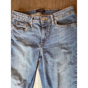 Banana Republic Curvy Skinny Jeans Medium Wash Distressed Stretch Denim Women 12